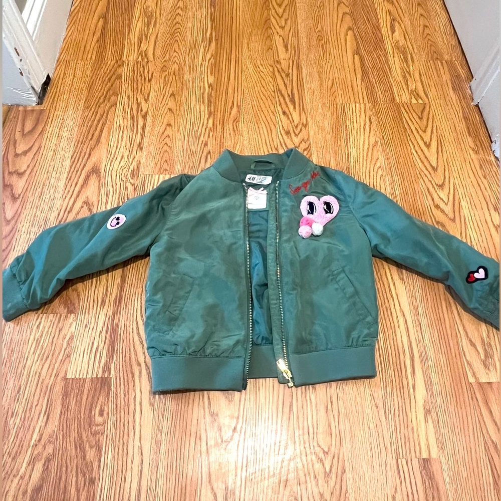 H&M lightweight girls bomber jacket 3-4T